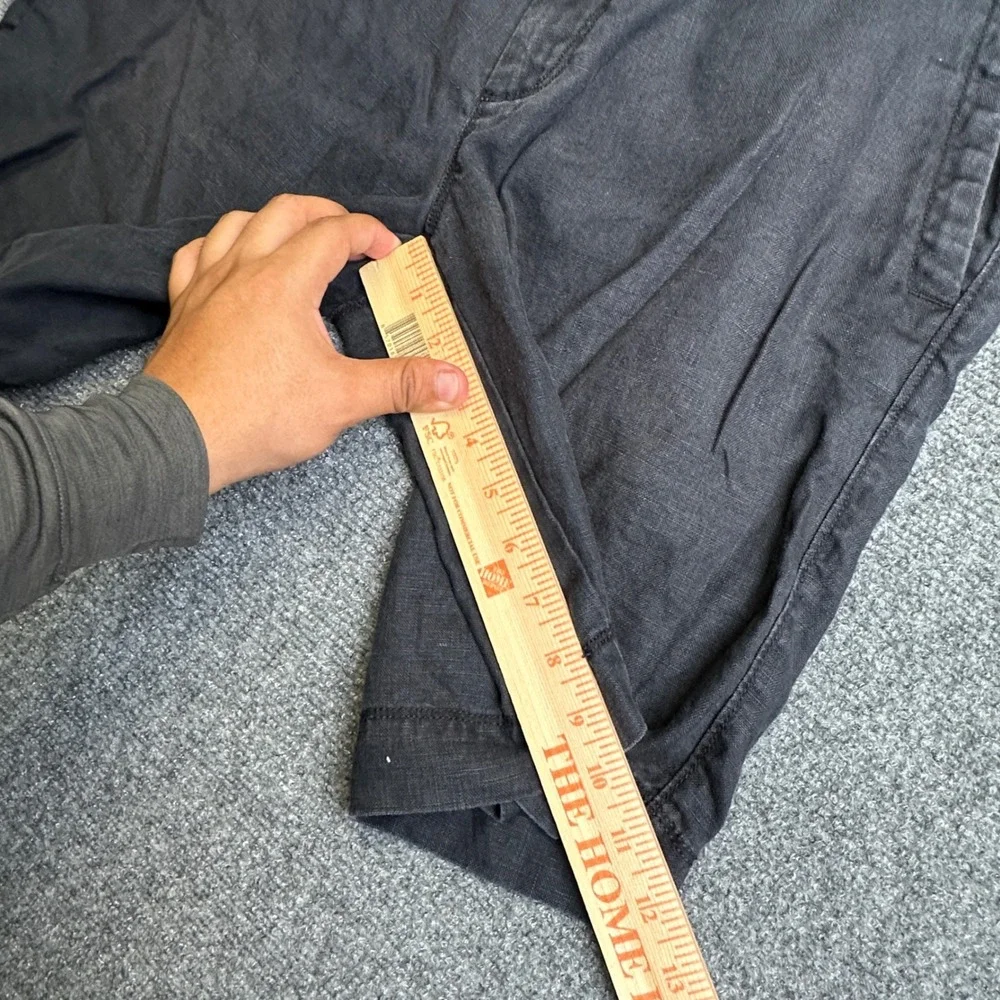 Banana Republic Linen Shorts Mens 32 Black Casual Summer Beach Lightweight 10